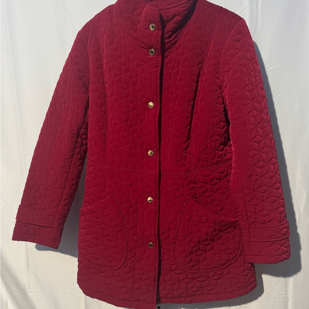 Gallery New York Red Quilted Women's Jacket Size XL